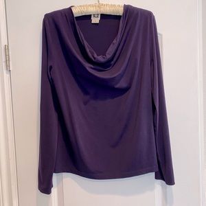 Purple scoop neck top